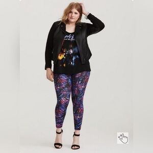 Torrid Multicolor Palm Leaf Cropped Legging